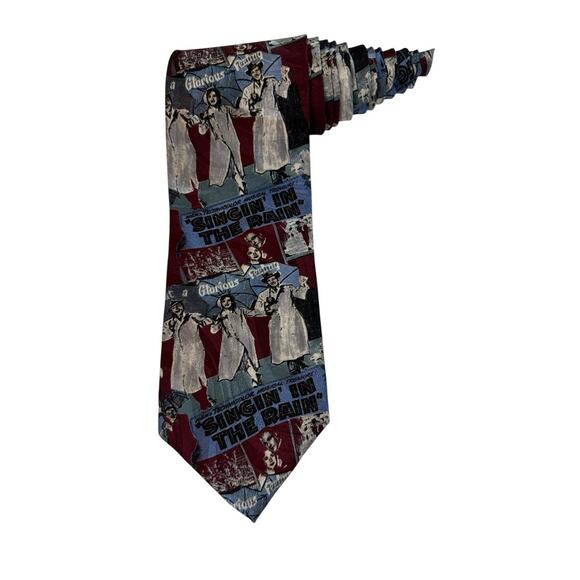 American Film Classics Singin In The Rain Vintage Movie Novelty Necktie Silk - Picture 1 of 6